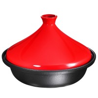 Cast iron enamel tagine pots with ceramic lid hot pot