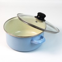 Blue enamel casserole soup pot cooking pot cookware